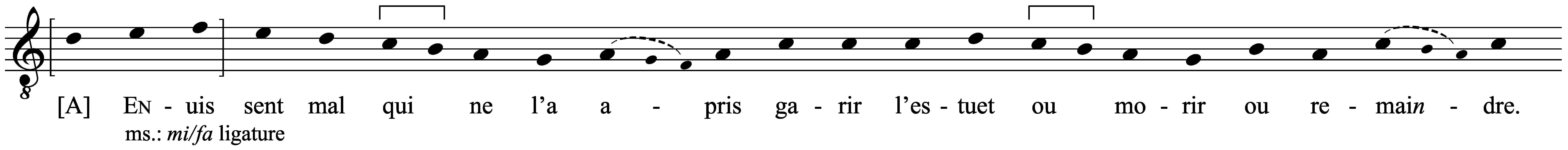 Work musical notation